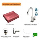 Kit Cuba Rt49 Com Torneira Luxo 1195 Metal E Válvula Click 1