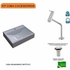 Kit Cuba Rt49 Com Torneira Pratika 1060 Metal E Válvula 1 Pol