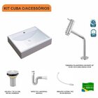Kit Cuba Rt49 Com Torneira Pratika 1060 Metal E Válvula 1 Pol