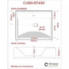 Kit Cuba Rt49 Com Torneira Pratika 1060 Metal E Válvula 1 Pol