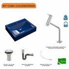 Kit Cuba Rt49 Com Torneira Pratika 1060 Metal E Válvula 1 Pol