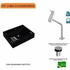 Kit Cuba Rt49 Com Torneira Pratika 1060 Metal E Válvula Click