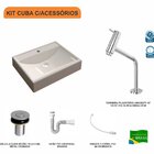 Kit Cuba Rt49 Com Torneira Pratika 1060 Metal E Válvula Click