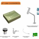 Kit Cuba Rt49 Com Torneira Pratika 1060 Metal E Válvula Click