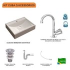 Kit Cuba Rt49 Torneira C50 E Válvula 1 Polegada Abs E Sifão F