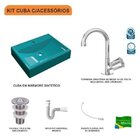 Kit Cuba Rt49 Torneira C50 E Válvula 1 Polegada Abs E Sifão F