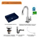Kit Cuba Rt55 C/torneira Luxo 1195 Metal + Válvula Click 1 1/
