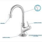 Kit Cuba Rt55 Com Torneira 1198 Metal 1/4 Volta Compace Amare