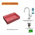 Kit Cuba Rt55 Com Torneira 1198 Metal E Válvula Click 1 Poleg