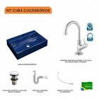 Kit Cuba Rt55 Com Torneira 1198 Metal E Válvula Click 1 Poleg