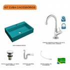 Kit Cuba Rt55 Com Torneira 1198 Metal E Válvula Click 1 Poleg