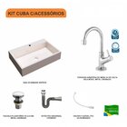 Kit Cuba Rt55 Com Torneira 1198 Metal E Válvula Click 1 Poleg
