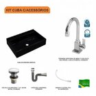 Kit Cuba Rt55 Com Torneira Luxo 1195 Metal E Válvula Click 1