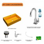Kit Cuba Rt55 Com Torneira Luxo 1195 Metal E Válvula Click 1