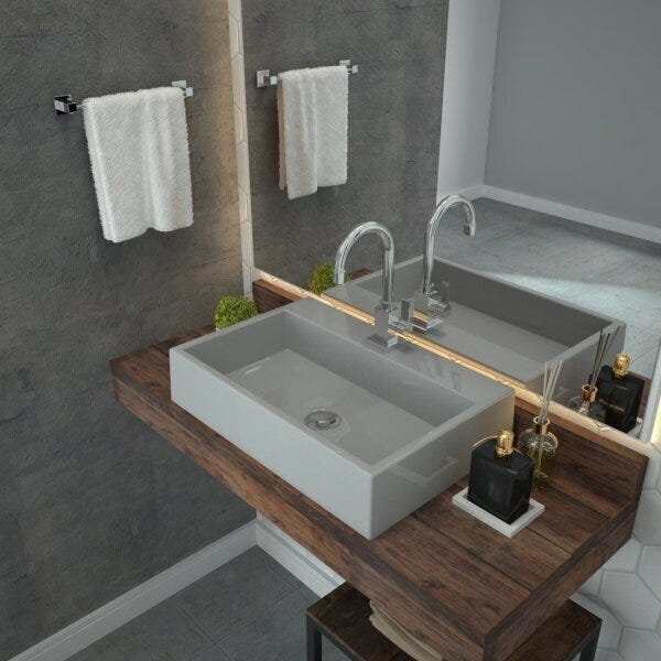 Kit Cuba Rt55 Com Torneira Luxo 1195 Metal E Válvula Click 1