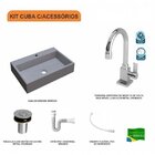 Kit Cuba Rt55 Com Torneira Luxo 1195 Metal E Válvula Click 1