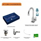Kit Cuba Rt55 Com Torneira Luxo 1195 Metal E Válvula Click 1