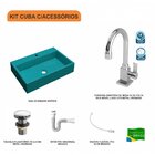 Kit Cuba Rt55 Com Torneira Luxo 1195 Metal E Válvula Click 1