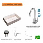 Kit Cuba Rt55 Com Torneira Luxo 1195 Metal E Válvula Click 1