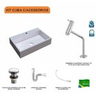Kit Cuba Rt55 Com Torneira Pratika 1060 Metal E Válvula Click