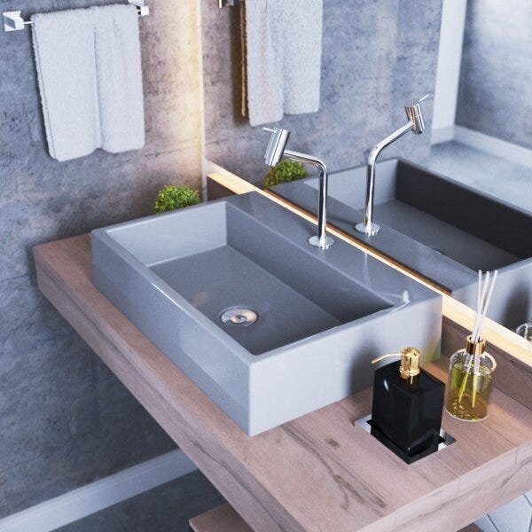 Kit Cuba Rt55 Com Torneira Pratika 1060 Metal E Válvula Click