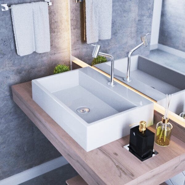 Kit Cuba Rt55 Com Torneira Pratika 1060 Metal E Válvula Click