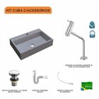 Kit Cuba Rt55 Com Torneira Pratika 1060 Metal E Válvula Click