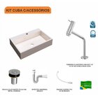 Kit Cuba Rt55 Com Torneira Pratika 1060 Metal E Válvula Click