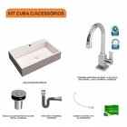 Kit Cuba Rt55 Torneira Luxo 1195 Metal E Válvula Click 1 Pole