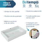 Kit Cuba Rubi + Torneira Bica Móvel + Válvula + Sifão + Engat