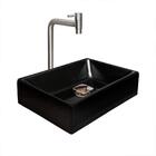 Kit Cuba Sobrepor C/ Torneira Inox E Valvula Click Preto