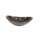 Kit Cuba Vidro Oval 47cm Torneira E Válvula Marrom