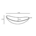 Kit Cuba Vidro Oval 55cm Torneira E Válvula Azul