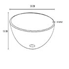 Kit Cuba Vidro Redonda 35cm Torneira + Válvula Azul Escuro