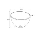 Kit Cuba Vidro Redonda 42cm Torneira E Válvula Amarelo