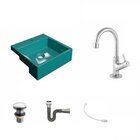 Kit Cuba Xq355 Com Torneira 1198 Metal E Válvula Click 1 1/2