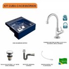 Kit Cuba Xq355 Com Torneira 1198 Metal E Válvula Click 1 1/2
