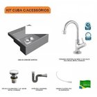 Kit Cuba Xq355 Com Torneira 1198 Metal E Válvula Click 1 1/2