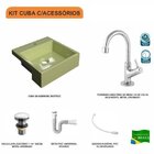 Kit Cuba Xq355 Com Torneira 1198 Metal E Válvula Click 1 1/2