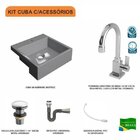 Kit Cuba Xq355 Com Torneira Luxo 1195 Metal E Válvula Click 1
