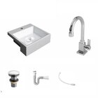 Kit Cuba Xq355 Com Torneira Luxo 1195 Metal E Válvula Click 1