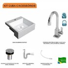 Kit Cuba Xq355 Com Torneira Luxo 1195 Metal E Válvula Click 1