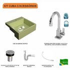 Kit Cuba Xq355 Com Torneira Luxo 1195 Metal E Válvula Click 1