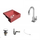 Kit Cuba Xq355 Com Torneira Luxo 1195 Metal E Válvula Click 1