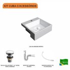 Kit Cuba Xq355 Com Válvula Click 1 1/2" Com Sifão Pvc E Flexí