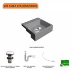 Kit Cuba Xq355 Com Válvula Click 1 1/2" Com Sifão Pvc E Flexí