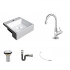 Kit Cuba Xq355 Torneira 1198 Metal E Válvula 1 Polegada Sifão