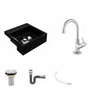 Kit Cuba Xq355 Torneira 1198 Metal E Válvula 1 Polegada Sifão