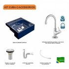 Kit Cuba Xq355 Torneira 1198 Metal E Válvula 1 Polegada Sifão