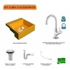 Kit Cuba Xq355 Torneira 1198 Metal E Válvula 1 Polegada Sifão